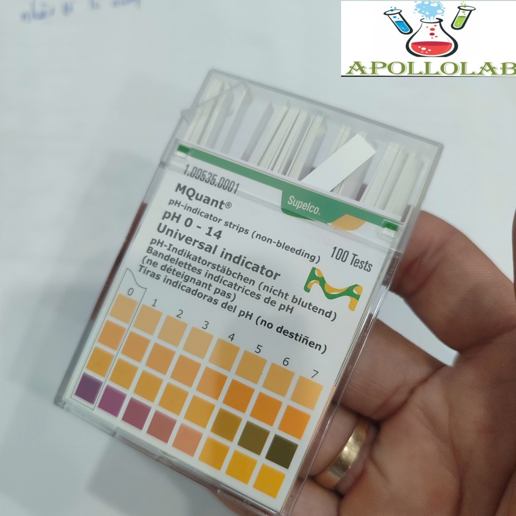 [ĐỨC] Que đo pH 0-14 Merck Code 1.09535.0001 Hộp 100 que