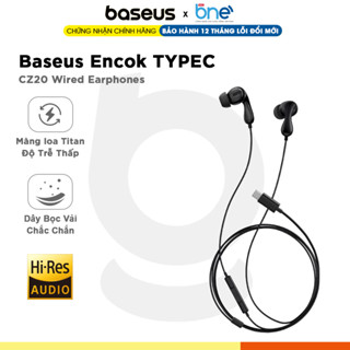Tai Nghe Có Dây Baseus Encok CZ20 Wired Earphones (Chân cắm Type-C) - Mic đàm thoại - lọc ồn