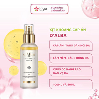 Xịt khoáng D'alba First Spray Serum dạng xịt khoáng căng bóng da