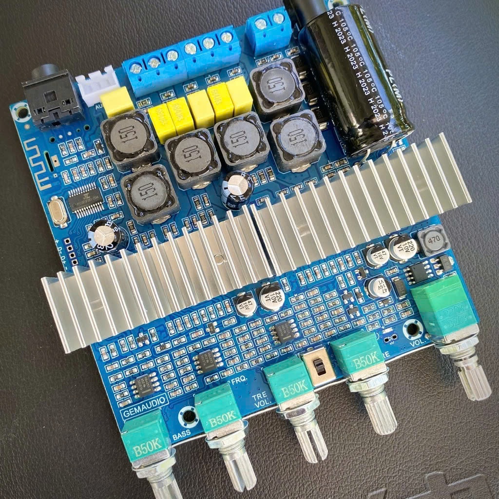 Mạch Amp 2.1 GEM...AU.DI.O, Bluetooth 5.0, 2x50w, Sub 100w, mạch chuẩn hãng đến từ T&T DIY