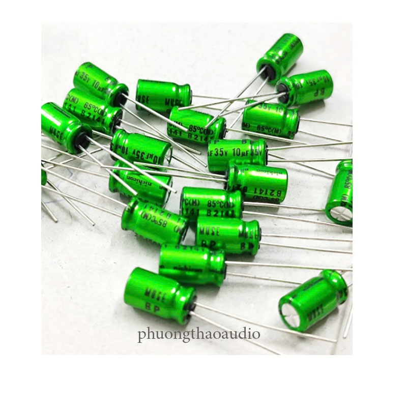 Tụ Nichicon Muse BP 1uf 50v 2.2uf 50v 10uf 35V, 100uf 16V, 100uf 35v. Tụ không phân cực nichicon Mus