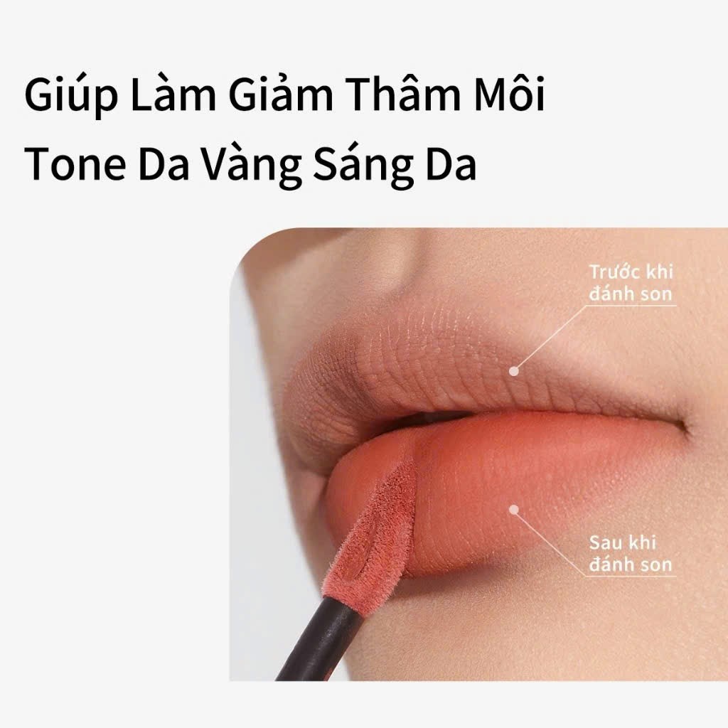 (Nắp đen) Son kem Mooekiss Velvet Lip Mud 3g
