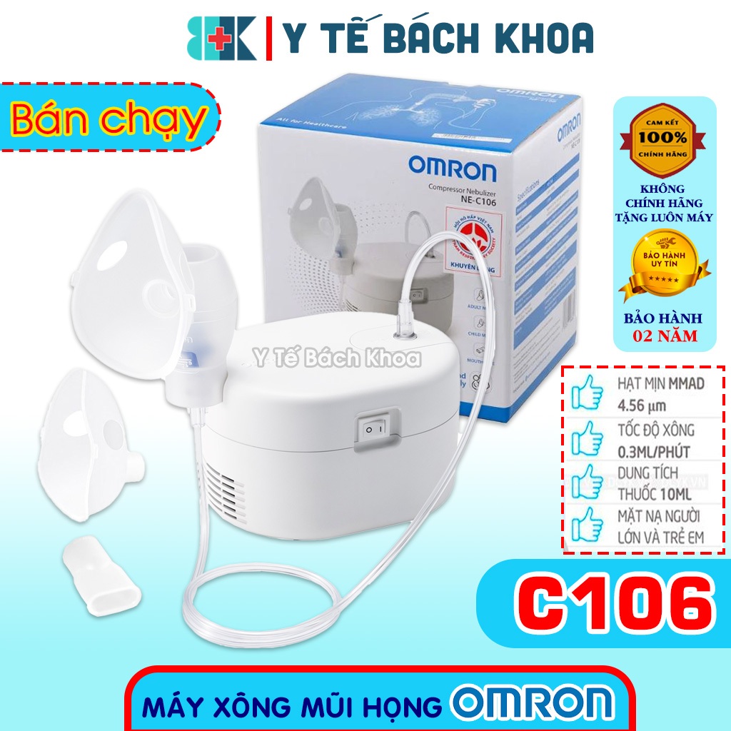 [MẪU MỚI] MÁY XÔNG MŨI HỌNG OMRON C106 - BẢO HÀNH CHÍNH HÃNG 02 NĂM