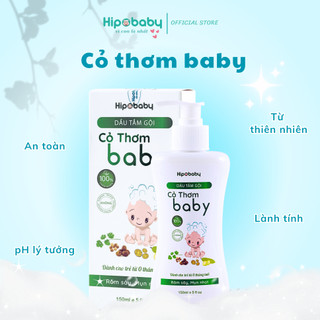 [Tặng kèm khăn ướt Huggies] Dầu tắm gội thảo dược Cỏ thơm Baby 150ml cho trẻ sơ sinh,giảm rôm sảy