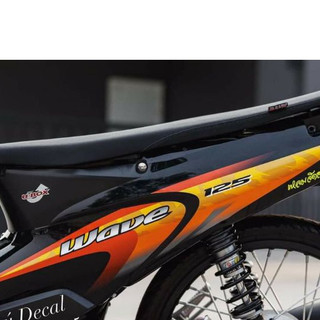 Tem rời Wave Thái Lan 125 xe  đen vàng