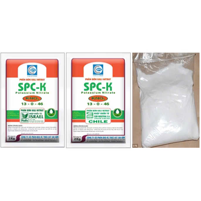 KNO3 Phân bón lá cao cấp SPC-K, Kali Nitrat (gói 2kg), BVTV Sài Gòn