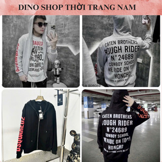 Áo Khoác DSQ Nam Phối Mũ In Chữ Siêu Đẹp - Áo Hoodie Zip DSQ Nam In Chữ Siêu Nét