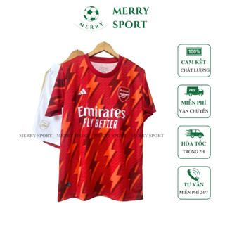 Bộ Quần Áo Bóng Đá Câu Lạc Bộ Arsenal Training Đỏ Cam Mùa giải 23/24 MERRY SPORT  Vải Thái Cao Cấp Phom 50-90kg