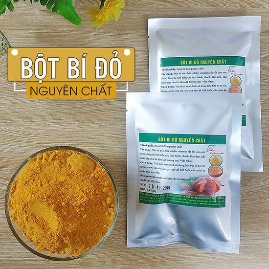 Bột Bí Đỏ Nguyên Chất Chợ Quê 100g