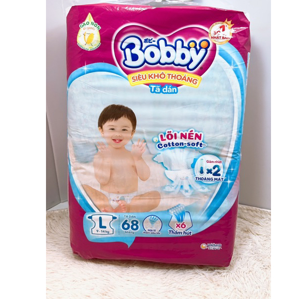 Tã Dán Bobby Size L 68 Miếng