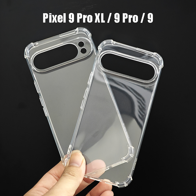 Ốp silicon bảo vệ camera Pixel 9 Pro XL, Pixel 9 Pro, Pixel 9 (dẻo, trong suốt)