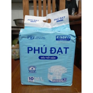 Bỉm dán người già hàng trần PHÚ ĐẠT 50 miếng size M L từ 40_80kg siêu tiết kiệm, chống hăm