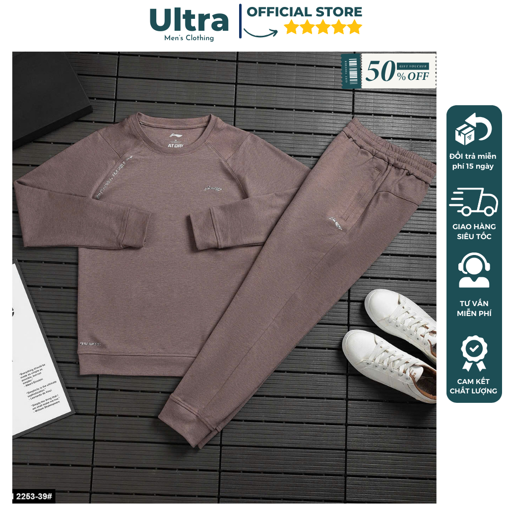 Bộ nỉ thể thao nam Adidas thu đông cao cấp, bộ quần áo thu đông nam chất nỉ dày dặn hàng hiệu 2024 Ultra UD4-2253
