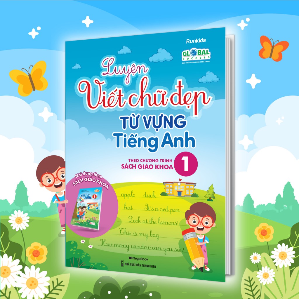 Sách Luyện viết chữ đẹp từ vựng tiếng Anh - theo chương trình Sách giáo khoa lớp 1