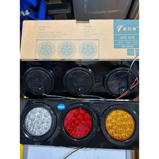 Đèn hậu xe tải LED chịu nước, đèn 3 khoang SD2008 12V và 24V