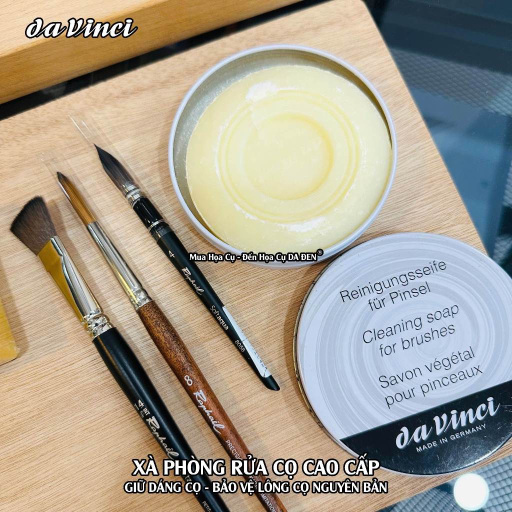 [DA ĐEN] Xà Phòng Rửa Cọ Da Vinci