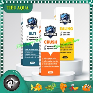 Hodicare CRUSH - HEALING - ULTI dưỡng cá, nấm, túm lắc, thối vây, sổ giun sán, ký sinh trùng ... cho cá cảnh (chai 20ml)