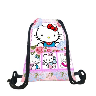 Balo dây rút Hello Kitty ( NGẪU NHIÊN ) chất da simili chống thấm