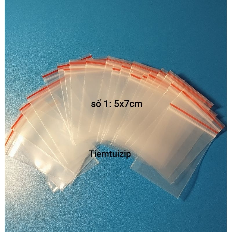 200 Chiếc  Túi Zip chỉ đỏ đủ size Túi dày ( từ số 0: 4x6 đến số 12: 34*45) hàng đẹp
