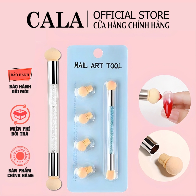 Cọ mút dặm - Mút dặm ombre- Cọ dặm ombre cán đá - mút dặm ombre 2 đầu cán đá sang chảnh