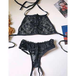 ( giao hàng bảo mật ) ￼BK165 - Bộ đồ lót dây lọt khe gồm quần lót và áo lót nữ - kelyy wang