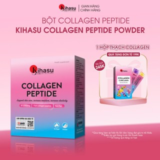 Bột collagen peptide kihasu: dạng bột collagen nhật bản dành cho người việt (hộp 10 gói x 5g)