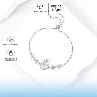  Lắc Tay Bạc 925 Blue Peach LT Butterfly Dây Rút - Moonstone LT777 