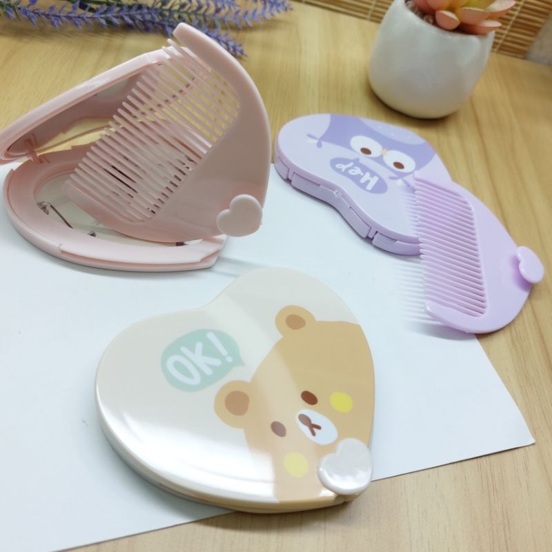 Gương lược bỏ túi hình trái tim