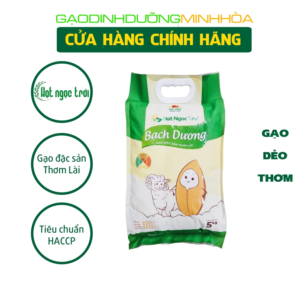 Gạo Hạt Ngọc Trời Bạch Dương (5kg)