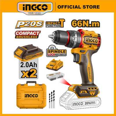 Máy khoan pin chính hãng 20V 3 chức năng motor không chổi than 66Nm Body CDLI206681 | CIDLI206681| Full Bộ CIDLI20668