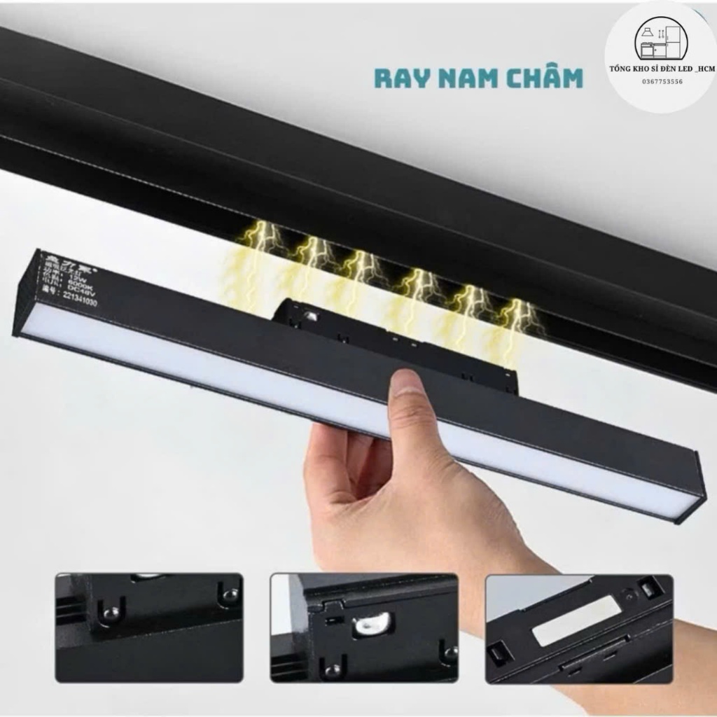 Đèn Ray Nam Châm-Đèn Tán Quang-Ray trần thẳng-Sử Dụng Chip Led Osram Siêu Sáng Và Tiết Kiệm Điện