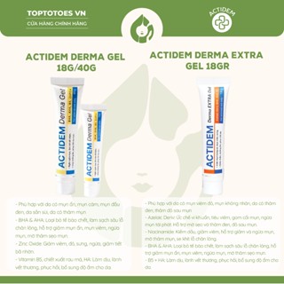 [Phân phối chính hãng] Gel Actidem Derma/ Extra giảm mụn, mờ thâm 18gr/40gr