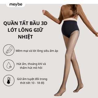 Quần tất bầu 3D giữ nhiệt lót lông siêu co dãn cho mẹ bầu - MBE0124