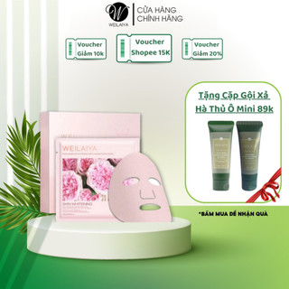 Mặt nạ trắng da hồng vạn cánh Weilaiya cấp ẩm cho da làm chậm quá trình oxy hoá, hộp 10 miếng