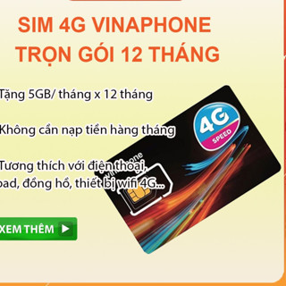 Sim 4G Vinaphone D500 Và D500T ( Có Thế Nghe Gọi ) Tặng 5GB / Tháng Trọn Gói 12 Tháng Không Cần Nạp Tiền, Dùng Toàn Quốc