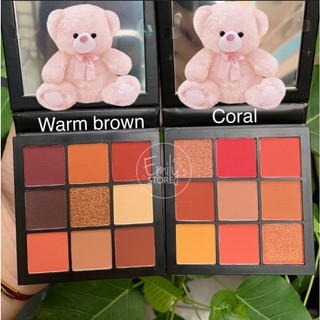 Phấn Mắt Huda Obsession Eyeshadow Palette 9 Ô Kèm Gương. Màu Nâu Ấm Trung Tính. Màu Hồng San Hô