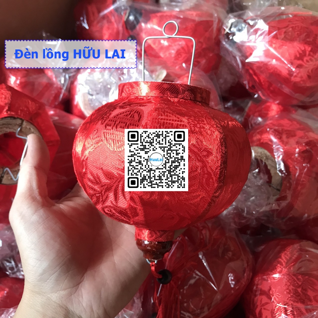 Đèn lồng HỘI AN vải lụa 10cm  kiểu TRÒN nhiều màu