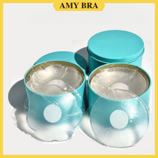 Miếng Dán Ngực Có Keo Siêu Chắc - Hộp 5 Cặp Dán Ngực Silicon Trong Suốt Không Sợ Lộ Hàng AMYBRA H08