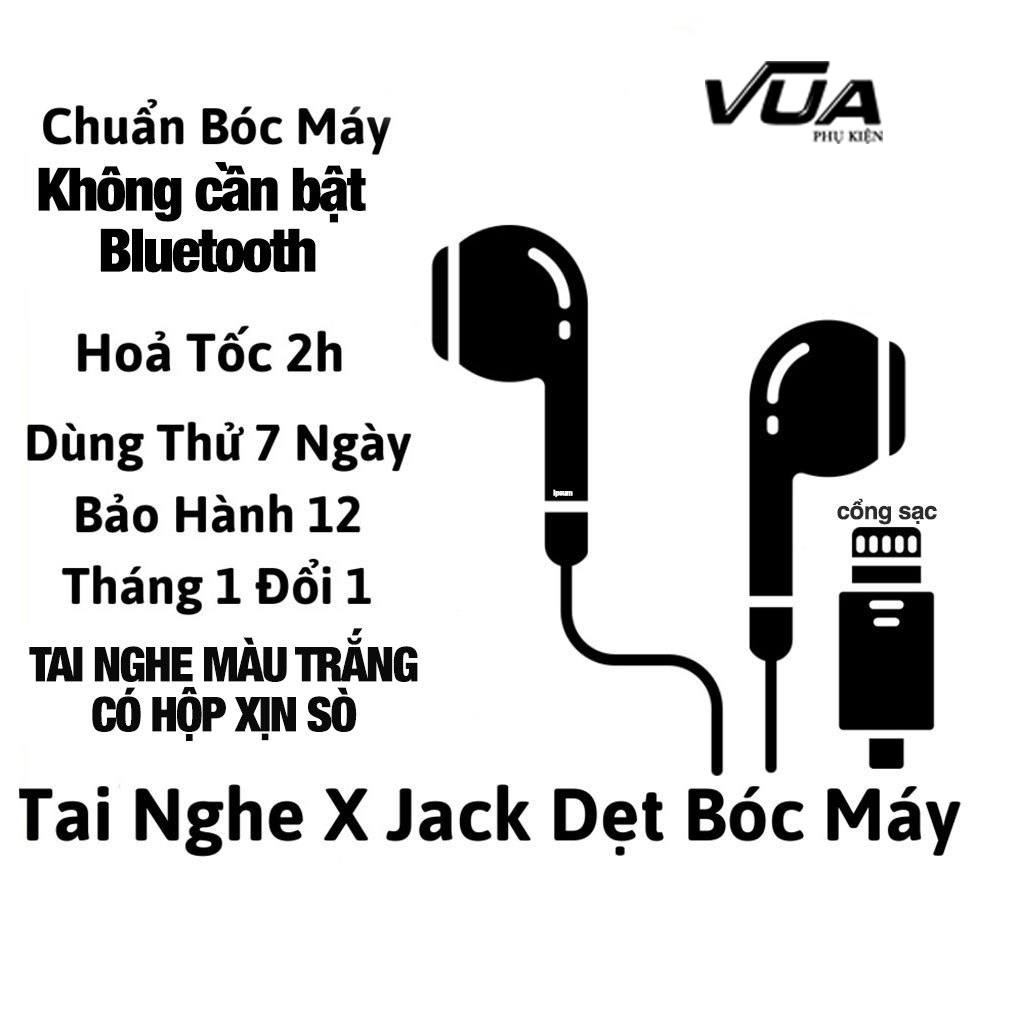  Tai nghe dây chân dẹt hiển thị cửa sổ kết nối có mic cho táo 7 8Plus X Xr XsMax 11 12 13 14ProMax 15Prm VUA PHỤ KIỆN 