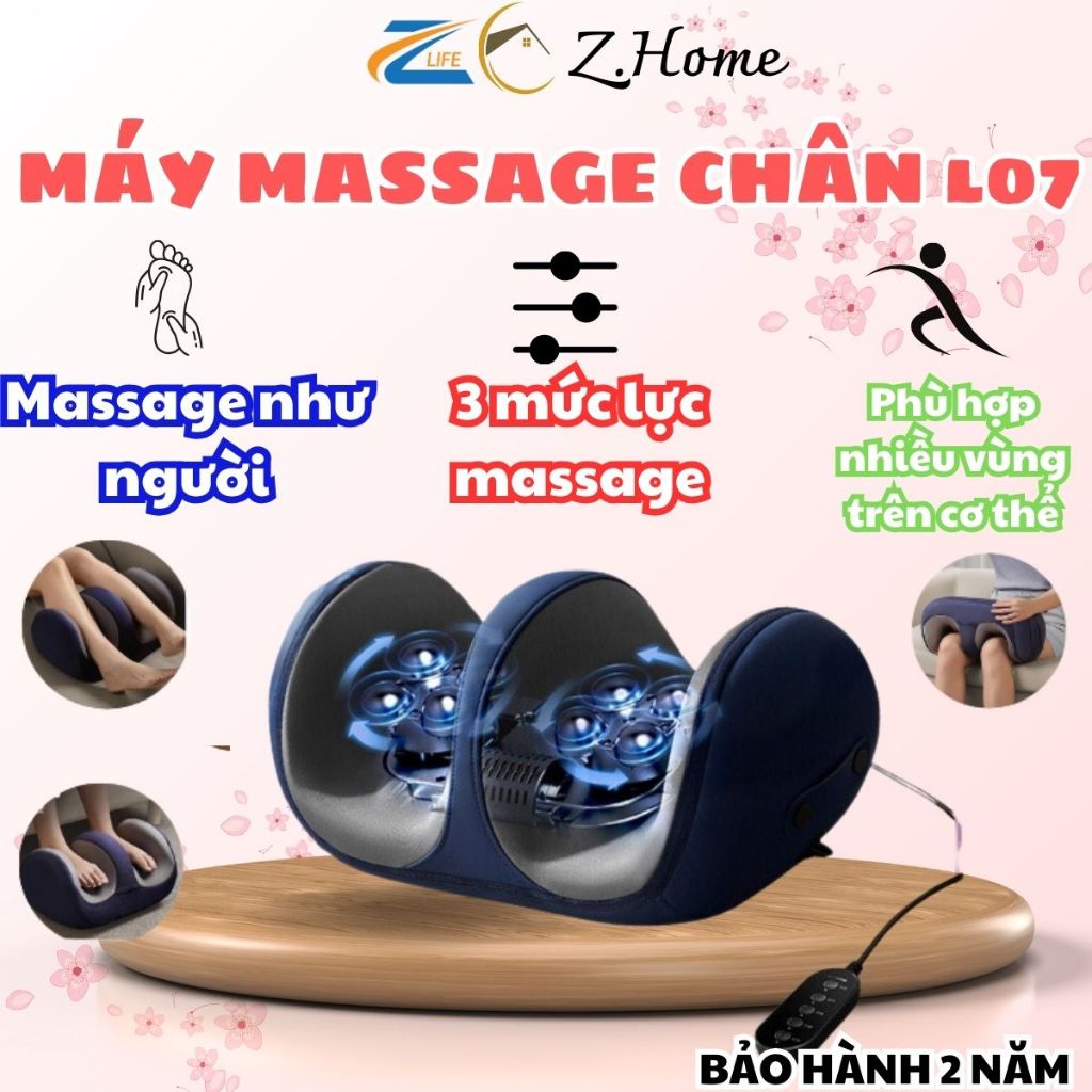 Máy massage chân bấm huyệt L07, máy matxa chân hồng ngoại, 3 chế độ giảm đau, lưu thông khí huyết