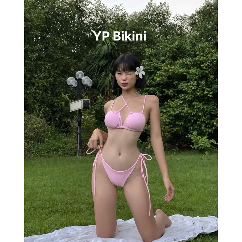 Bikini 2 mảnh Hồng phấn đi biển đi du lịch quần ôm Mông ( sẵn hàng - che tên) | BigBuy360 - bigbuy360.vn