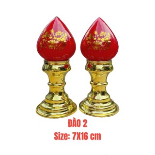 Đèn Thờ Trái Đào CANA (Tiểu Trung Đại) (Phú Quý) - Nhựa ABS - Dây Điện Dài 1m
