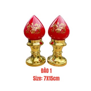 Đèn Thờ Trái Đào CANA (Tiểu Trung Đại) (Phú Quý) - Nhựa ABS - Dây Điện Dài 1m