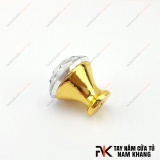 Núm cửa tủ pha lê NK295-TV (Pha Lê Trắng)