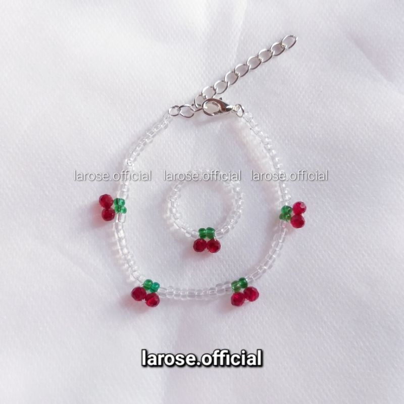 Set vòng và nhẫn cherry blossom, vòng, nhẫn