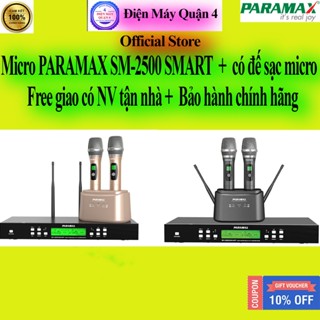 SM2500 SMART -- Micro không dây UHF sạc tự động Paramax SM-2500 SMART cam kết chính hãng
