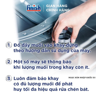 Muối dùng cho máy rửa chén bát Finish Salt 1kg