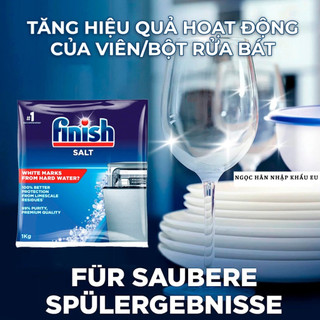 Muối dùng cho máy rửa chén bát Finish Salt 1kg