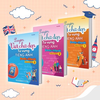 Sách Combo Luyện viết chữ đẹp từ vựng Tiếng Anh Family and Friends - National Edition 1,2,3 (3 Cuốn)