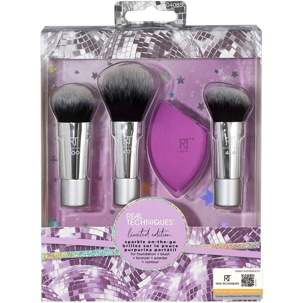 Bộ cọ Real Techniques SPARKLE ON-THE-GO Limited